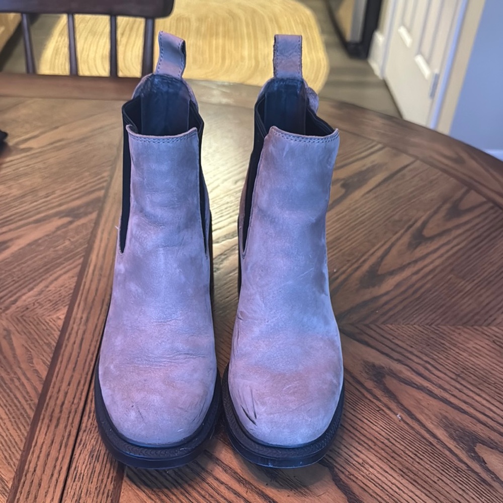 Stylish Suede Ankle Boots, Natural Patina Camper Brand.